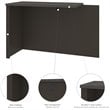 Atlin Designs 4 Piece L Shaped Computer Desk in Bark Gray and Slate
