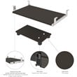 Atlin Designs 4 Piece L Shaped Computer Desk in Bark Gray and Slate