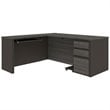 Atlin Designs 4 Piece L Shaped Computer Desk in Bark Gray and Slate