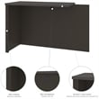 Atlin Designs 5 Piece Wood L Shaped Computer Desk with Hutch in Bark Gray