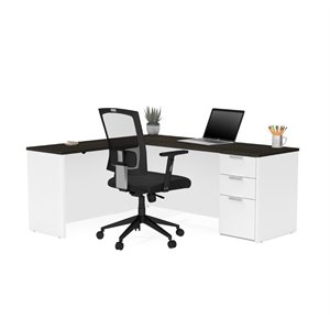 atlin designs l desk in white and deep gray
