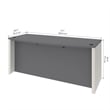 Atlin Designs Executive Desk in Slate and Sandstone