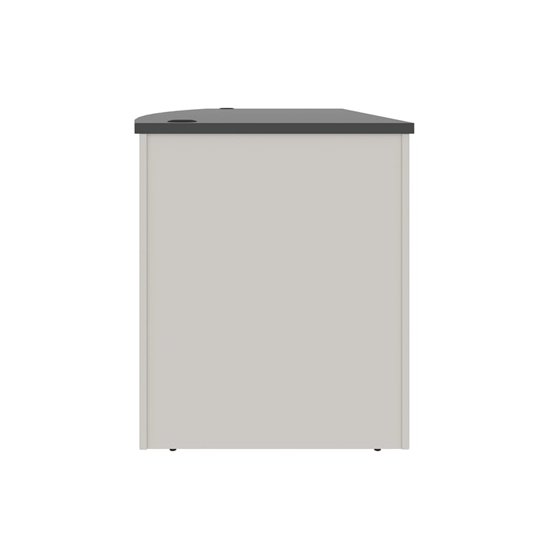 Atlin Designs Home Office Set with 2 Pedestals in Sandstone and Slate