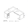 Atlin Designs L-Shaped Desk in Sandstone