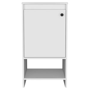 Atlin Designs Modern Metal Free Standing Vanity Cabinet in White