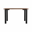 Atlin Designs Modern Wood Office Desk with Four Steel Legs in Mahogany
