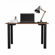 Atlin Designs Modern Wood Office Desk with Four Steel Legs in Mahogany