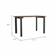 Atlin Designs Modern Wood Office Desk with Four Steel Legs in Mahogany