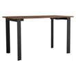 Atlin Designs Modern Wood Office Desk with Four Steel Legs in Mahogany