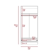 Atlin Designs Modern 2-Door Wood Armoire with 1 Hidden Drawer in White