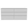 Atlin Designs Modern 6-Drawer Wood Bedroom Double Dresser in White
