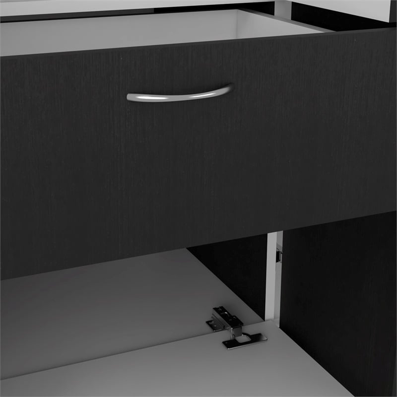 Atlin Designs 6-Door Modern Wood Bedroom Armoire in Black Wenge/White