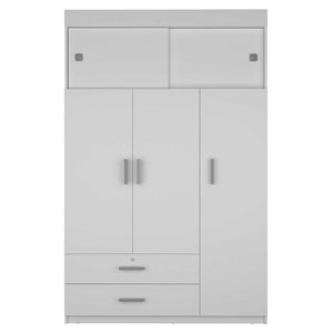 atlin designs spacious modern wood bedroom armoire in white