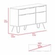 Atlin Designs Modern Metal Dresser with 4-Drawers in Light Oak