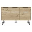 Atlin Designs Modern Metal Dresser with 4-Drawers in Light Oak