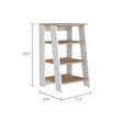 Atlin Designs Modern Wood Linen Cabinet with 4-Shelf in Light Oak/White