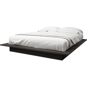 atlin designs modern queen platform bed in wood charcoal