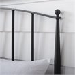 Atlin Designs Modern Metal King Spindle Headboard in Powder-Coated Black