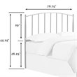Atlin Designs Modern Metal King Spindle Headboard in Powder-Coated Black