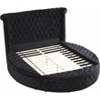 Atlin Designs Modern Fabric California King Bed with Storage in Black