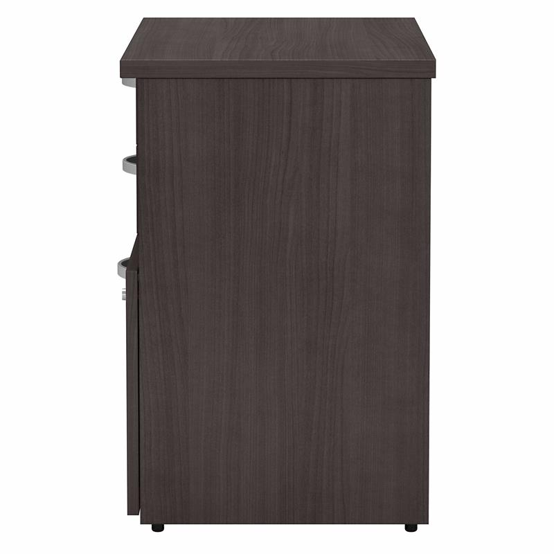 Atlin Designs Modern Office Storage Cabinet with Drawers in Storm Gray