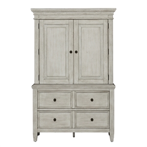 atlin designs vintage wood bedroom armoire cabinet in weathered white
