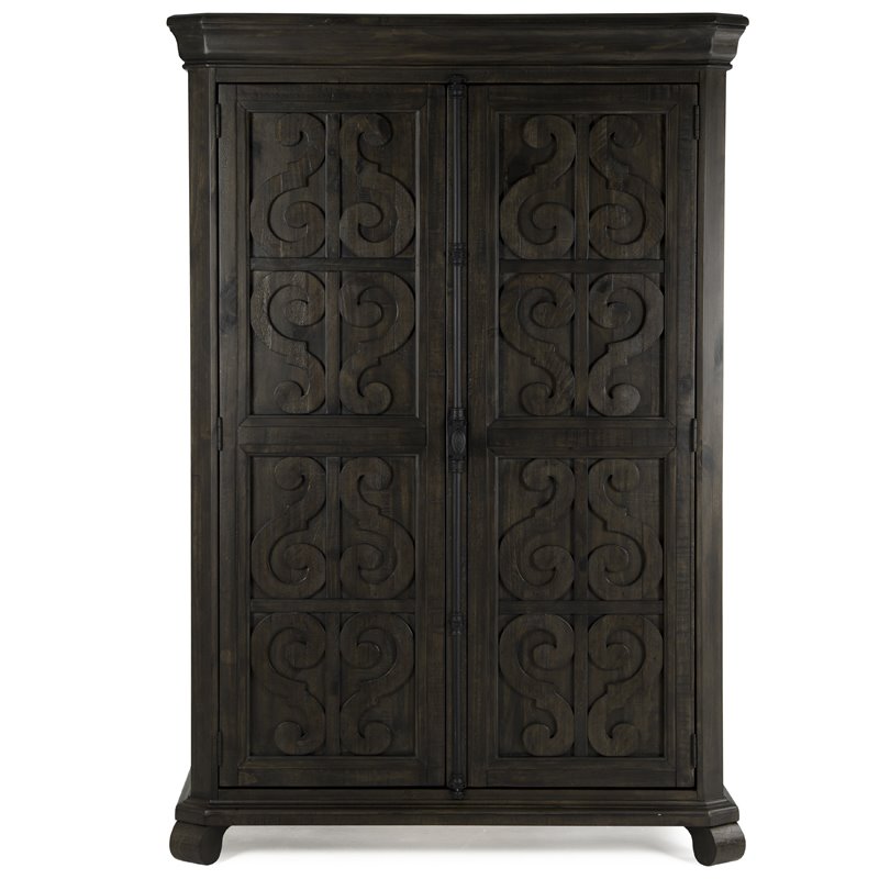 Atlin Designs Traditional Wood Peppercorn Door Chest in Mahogany