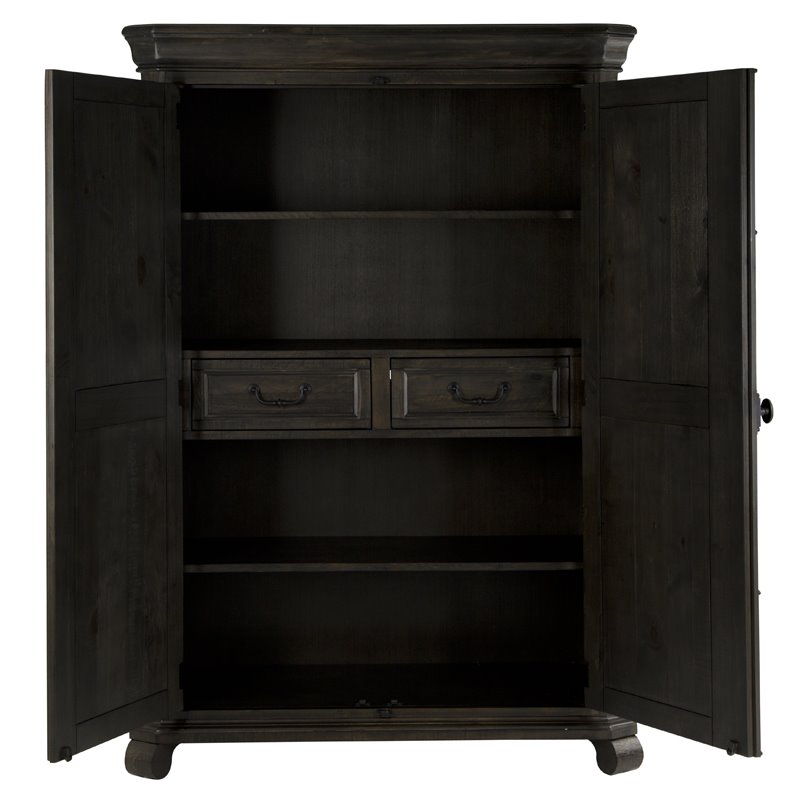 Atlin Designs Traditional Wood Peppercorn Door Chest in Mahogany