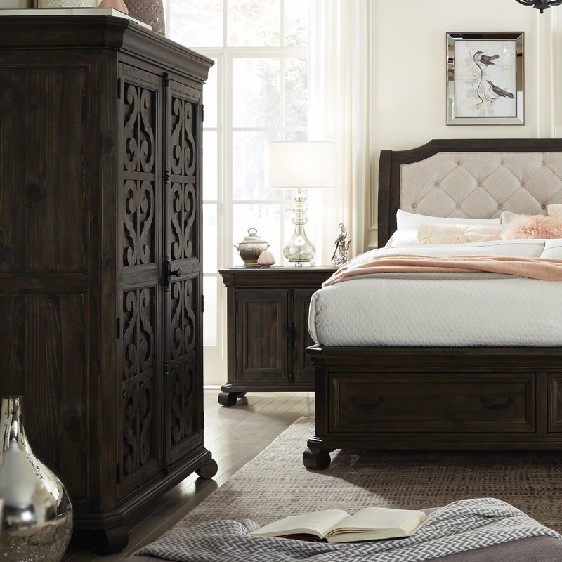 Atlin Designs Traditional Wood Peppercorn Door Chest in Mahogany