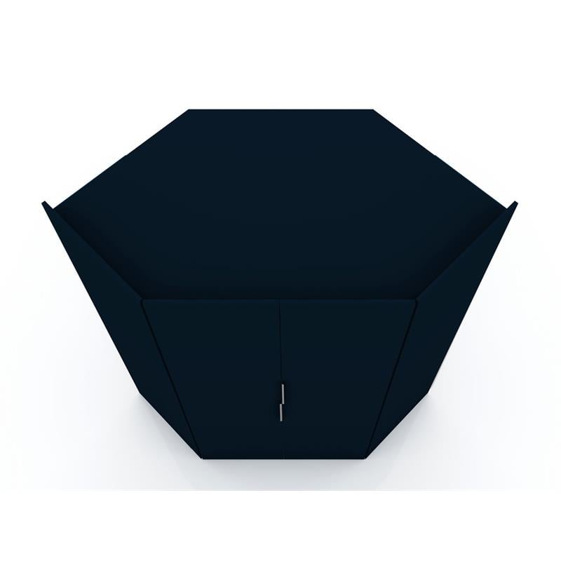 Atlin Designs Contemporary Wood Corner Wardrobe Closet in Midnight Blue