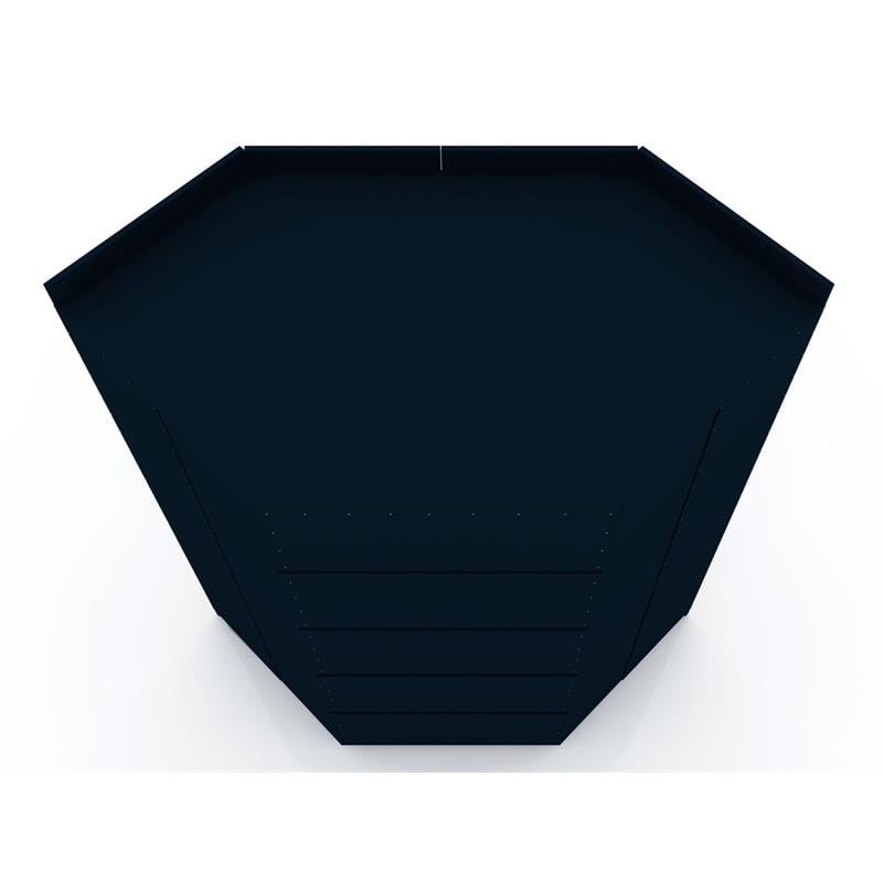 Atlin Designs Contemporary Wood Corner Wardrobe Closet in Midnight Blue