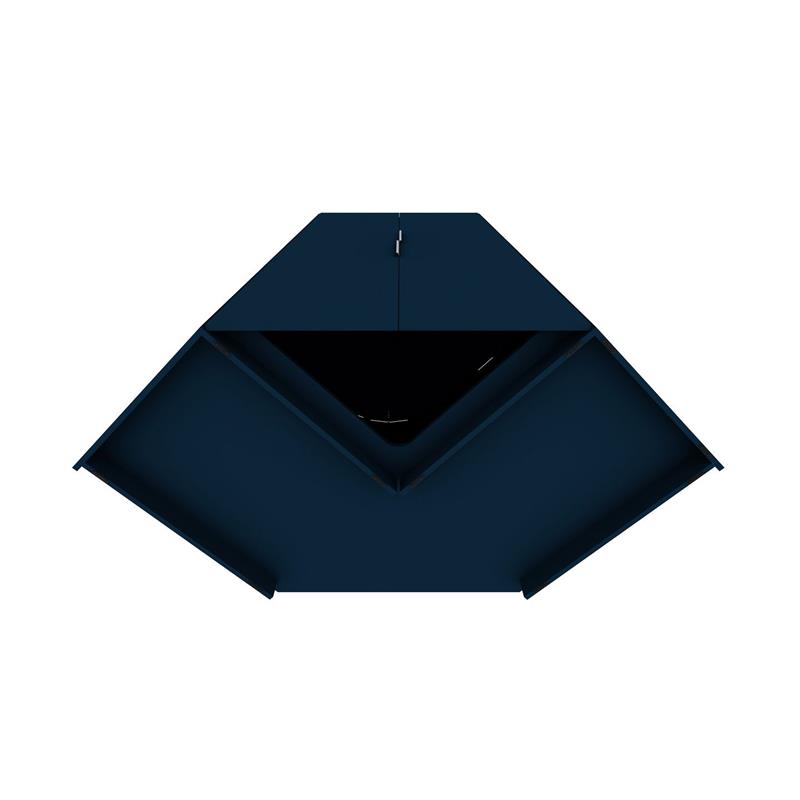 Atlin Designs Contemporary Wood Corner Wardrobe Closet in Midnight Blue