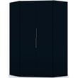 Atlin Designs Contemporary Wood Corner Wardrobe Closet in Midnight Blue