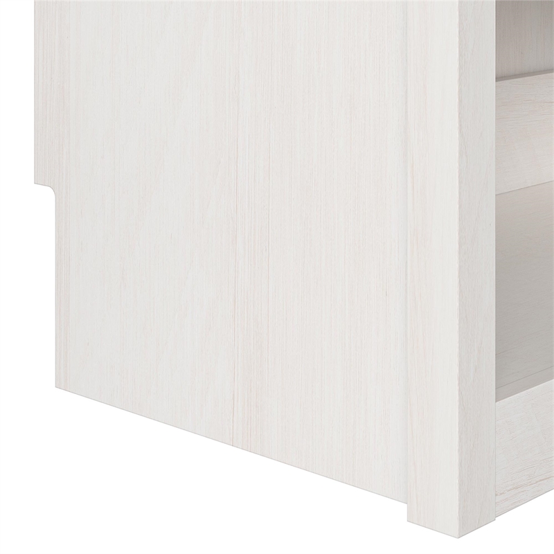 Atlin Designs Murphy Wall Bed Side Cabinet with Pullout Nightstand Ivory Oak