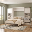 Atlin Designs Murphy Wall Bed Side Cabinet with Pullout Nightstand Ivory Oak