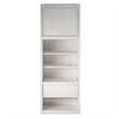 Atlin Designs Murphy Wall Bed Side Cabinet with Pullout Nightstand Ivory Oak