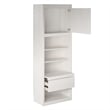 Atlin Designs Murphy Wall Bed Side Cabinet with Pullout Nightstand Ivory Oak