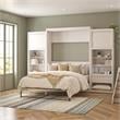 Atlin Designs Murphy Wall Bed Side Cabinet with Pullout Nightstand Ivory Oak