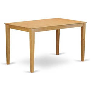 Atlin Designs Rectangular Traditional Wood Dining Table in Oak