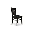 Atlin Designs Antique 3-piece Dining Set with Slatted Chair in Black