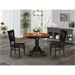 Atlin Designs Antique 3-piece Dining Set with Slatted Chair in Black