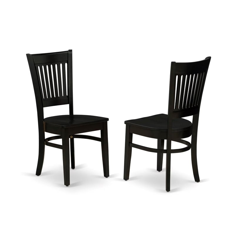 Atlin Designs Antique 3-piece Dining Set with Slatted Chair in Black