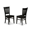 Atlin Designs Antique 3-piece Dining Set with Slatted Chair in Black