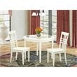 Atlin Designs 3-piece Wood Dining Table and Chairs in Linen White