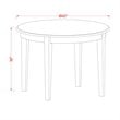 Atlin Designs 3-piece Wood Dining Table and Chairs in Linen White