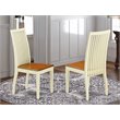 Atlin Designs Wood Dining Chairs in Cream/Cherry (Set of 2)