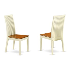atlin designs wood dining chairs in cream/cherry (set of 2)