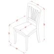 Atlin Designs Wood Dining Set with Fabric Seat in Oak