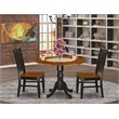 Atlin Designs 3-piece Dining Table and Chairs in Black and Cherry