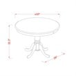 Atlin Designs 3-piece Wood Dining Set in Buttermilk and Cherry